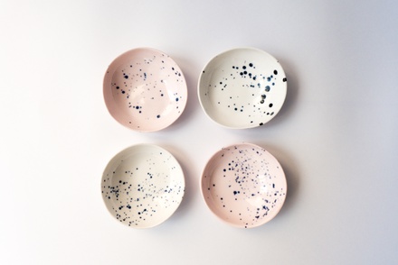set of 2 pink soya bowls