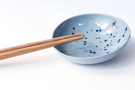 set of 2 blue soya bowls